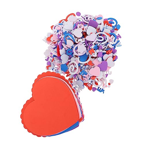 KONTONTY 1 Satz Liebe Aufkleber Bastelset Dekoration Hochzeitsgeschenk Valentinstag Handwerk Herzhandwerksaufkleber Valentinstag Dekore Valentinstag Liefert Partyzubehör Schaum von KONTONTY