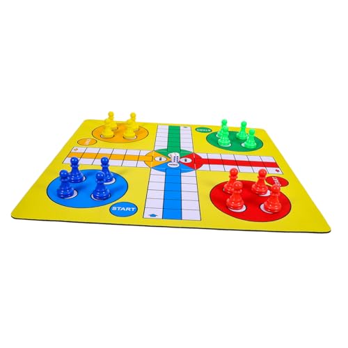 KONTONTY 1 Satz Ludo-Schachspiel Ludo Brettspiel spielbrett Interaktives Fliegendes Schach Schachspiel für unterwegs Schachset lustiges fliegendes Schach Brettspiel Gummi von KONTONTY