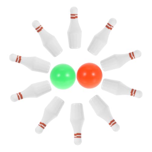 KONTONTY 1 Satz Mini Bowling Set für Pins Bälle Tischspielzeug für Häuser Sicheres Material Mitgebsel oder Dekoration Mini Kegelspiel für Kreative DIY Projekte von KONTONTY
