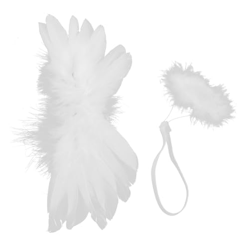 KONTONTY 1 Satz Mini DIY Engel Flügel Kleine Federflügel für Bastelprojekte Kreative Dekoration für Puppen Sicher und Einfach Anzubringen für Fördert Kreativität und Fantasievolles von KONTONTY