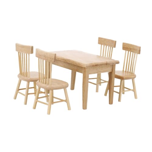 KONTONTY 1 Satz Mini -Eiche -Tisch und Stuhl Puppenstubenstuhl und Tisch Mini-Haustisch und Stuhl Mini-Möbelmodell Mini -Hausmöbel Miniaturmodell Puppenstubenmöbel hölzern Beige KONTONTY 1 Satz Mini -Eiche -Tisch und Stuhl Puppenstubenstuhl und Tisch Mini-Haustisch und Stuhl Mini-Möbelmodell Mini -Hausmöbel Miniaturmodell Puppenstubenmöbel hölzern Beige von KONTONTY