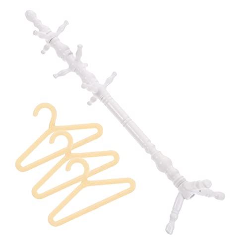 KONTONTY 1 Satz Mini Kleiderständer für Puppen Retro Bodenständer aus Robustem Material für Puppenkleider Deko für Puppenhaus Zubehör für DIY Puppenhausprojekte Farbige von KONTONTY