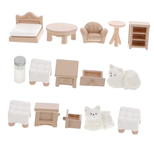 KONTONTY Miniaturmöbel-Set Für Puppenhaus DIY-bausatz Mit Miniatur-Tisch Und Sofa Aus Harz Für Dekoration Und Basteln Vielseitig Einsetzbar in Tiny Houses KONTONTY Miniaturmöbel-Set Für Puppenhaus DIY-bausatz Mit Miniatur-Tisch Und Sofa Aus Harz Für Dekoration Und Basteln Vielseitig Einsetzbar in Tiny Houses von KONTONTY