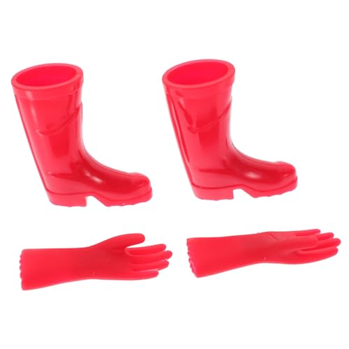 KONTONTY 1 Satz Mini-Regenstiefel-Handschuhe Mikro-Weihnachtsstiefel Puppenhausdekoration Geschenke für Kinder kindergeschenke puppenhaus DIY zubehör Mini-Hausregenstiefel Miniatur Modell von KONTONTY