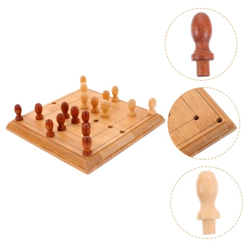 KONTONTY 1 Satz Mini Schach Planke Kinderspielzeug Erwachsene Schachspielzeug Multifunktionsspiel Schach Schachbrettspielzeug Brettspiele Schachspiel Für Partyzubehör Bambus von KONTONTY