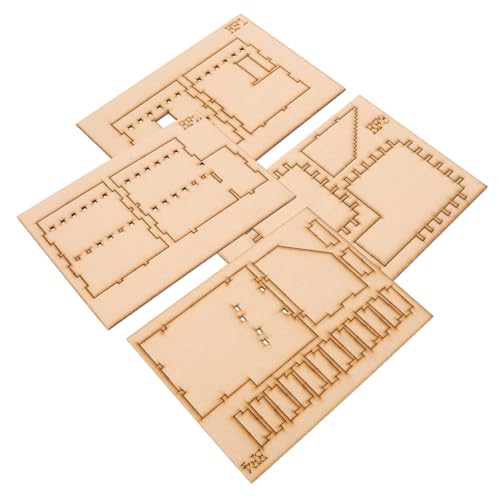 KONTONTY 1 Satz Modell des Holzmontagemodells 3D-Puzzles Aus Holz Für Rätsel Für 3D-Puzzles Für Kleinkind-Puzzle 3D 3D-holzpuzzle Für Holzrätsel Hölzern Golden von KONTONTY