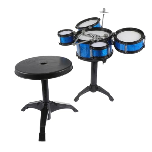 KONTONTY 1 Satz Musikalisches Schlagzeug Set für Kleinkinder Simuliertes Jazz Drum Set mit Trommeln und Stöcken Lernspielzeug Frühkindlichen Entwicklung für Jungen und Mädchen von KONTONTY
