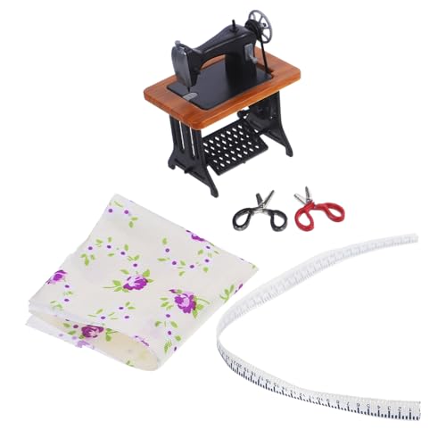 KONTONTY 1 Satz Nähmaschine Modell Vintage Puppenhaus Zubehör Dekorative Nähmaschine für DIY Szenerien Realistisches Accessoire für Puppenhaus und Miniaturlandschaften Retro Design von KONTONTY