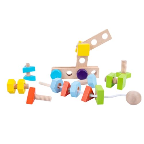 KONTONTY Schraubbrett-Spielzeug Für Jungen Und Mädchen Lernspielzeug Spielzeug Aus Holz Schraubspielzeug Zum Einsetzen KONTONTY Schraubbrett-Spielzeug Für Jungen Und Mädchen Lernspielzeug Spielzeug Aus Holz Schraubspielzeug Zum Einsetzen von KONTONTY
