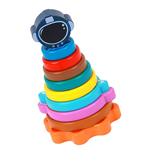 KONTONTY Stapelspielzeug Für Kleinkinder Mit Planetendesign Bunte Stapelringe Aus Holz Kognitiv Förderndes Kinderspielzeug Sicher Und Langlebig Für Babys KONTONTY Stapelspielzeug Für Kleinkinder Mit Planetendesign Bunte Stapelringe Aus Holz Kognitiv Förderndes Kinderspielzeug Sicher Und Langlebig Für Babys von KONTONTY