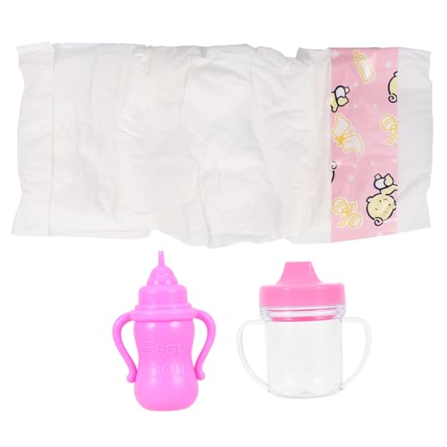 KONTONTY 1 Satz Puppenflasche mit Flasche und Windel für Puppen Zubehör für Babypuppen für Rollenspiele und Kreative Aktivitäten Hochwertige Verarbeitung Langlebig und Sicher KONTONTY 1 Satz Puppenflasche mit Flasche und Windel für Puppen Zubehör für Babypuppen für Rollenspiele und Kreative Aktivitäten Hochwertige Verarbeitung Langlebig und Sicher von KONTONTY