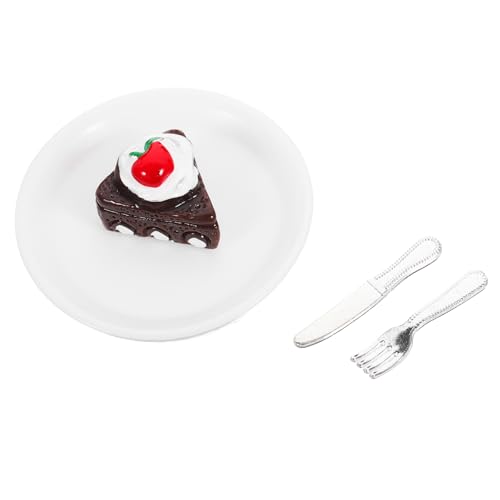 KONTONTY 1 Satz Puppenhaus-Kuchenmodell für kinderspielzeug hochzeitsdeko Torte Kid Toys Set winziges Lebensmittelmodell Mini-Food-Dekoration Harz Coffee von KONTONTY