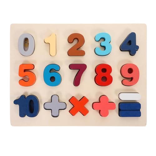 KONTONTY 1 Satz Puzzle-Bausteine Kleinkindspielzeug Rätsel Säuglinge Kinderspielzeug praktisches Puzzlespielzeug Zahlenlernspielzeug für Kleinkinder Bildung Mathe- hölzern KONTONTY 1 Satz Puzzle-Bausteine Kleinkindspielzeug Rätsel Säuglinge Kinderspielzeug praktisches Puzzlespielzeug Zahlenlernspielzeug für Kleinkinder Bildung Mathe- hölzern von KONTONTY