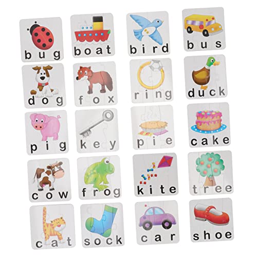 KONTONTY Puzzle Für Kleinkinder 1 Satz Bildungskarten Wörter Rätsel Puzzle Verpackt Kind Kinder Puzzle von KONTONTY