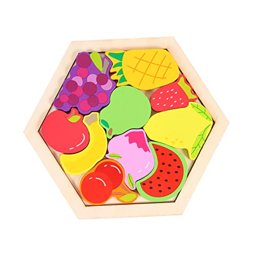 KONTONTY 1 Satz Puzzle stapeln für Kleinkindspielzeug Bildungsspielzeug kleine Rätsel für Vorschulrätsel Lernspielzeug für Kleinkinder Holz von KONTONTY