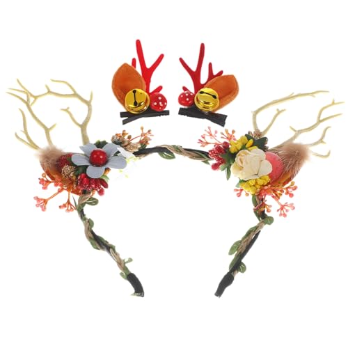 KONTONTY 1 Satz Rentier Geweih Stirnband mit Haarclips Lustiges Zubehör für Cosplay Halloween und Fotografie KONTONTY 1 Satz Rentier Geweih Stirnband mit Haarclips Lustiges Zubehör für Cosplay Halloween und Fotografie von KONTONTY