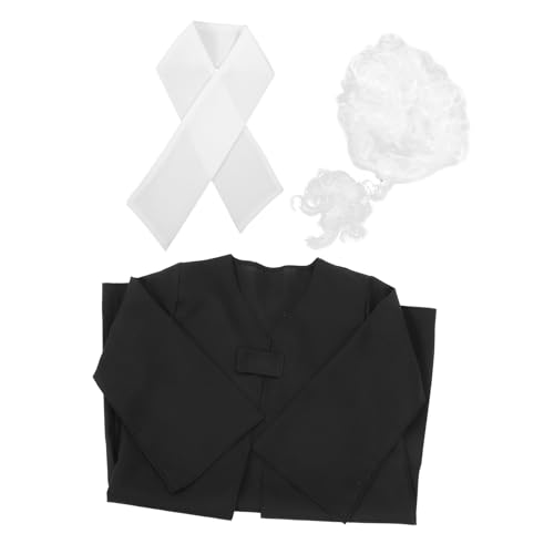 KONTONTY Richter-Anwalt-kostüm-Set Für Jungen Und Mädchen Kleinkind-Richter-perücke Richter-kostüm Für Jungen Rollenspiel-Outfit von KONTONTY
