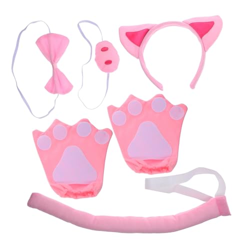 KONTONTY Schweinchen-Stirnband Kostüm-zubehör Für Erwachsene Halloween Schweinchen Cosplay-zubehör Schwanzdekor Kopfschmuck KONTONTY Schweinchen-Stirnband Kostüm-zubehör Für Erwachsene Halloween Schweinchen Cosplay-zubehör Schwanzdekor Kopfschmuck von KONTONTY