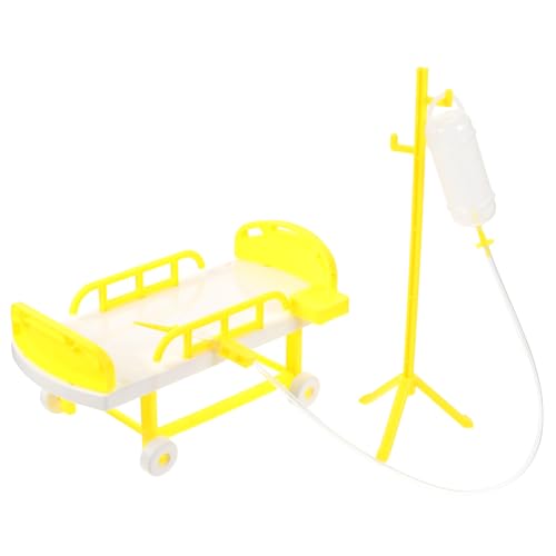 KONTONTY 1 Satz Simulation Spielzeugset für Realistisches mit Krankenhausbett und Tropf Flasche Rollenspiel für Kleine Fördert Kreativität und Vorstellungskraft Zufällige von KONTONTY