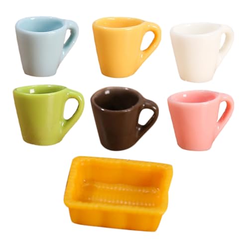 KONTONTY 1 Satz Simuliertes Tassenmodell Miniatur Dekoration Zubehör für Puppenhäuser Simulation klein Landschaftszubehör Teetasse aus Harz Kaffeetassen Mini-Tasse von KONTONTY