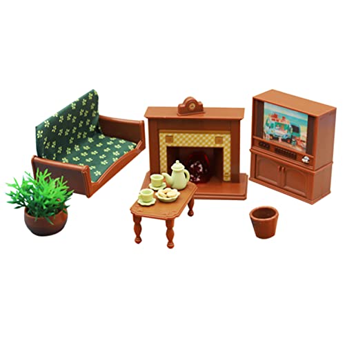KONTONTY 1 Satz Simuliertes Wohnzimmer -Sofa -Fernseher Set Dekoration Dollhouse Decor Mini - Miniatur-Sofa- Toy House Accessoires Miniaturmöbel Mini- -Kit Plastik KONTONTY 1 Satz Simuliertes Wohnzimmer -Sofa -Fernseher Set Dekoration Dollhouse Decor Mini - Miniatur-Sofa- Toy House Accessoires Miniaturmöbel Mini- -Kit Plastik von KONTONTY
