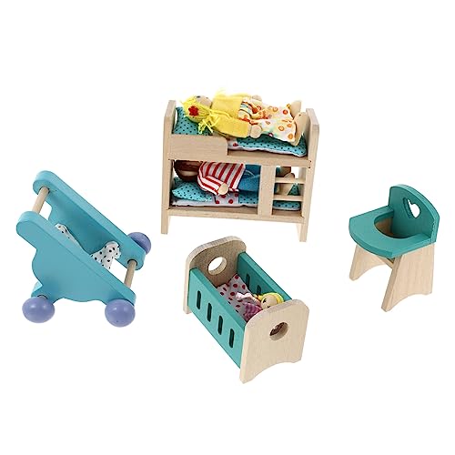 KONTONTY 1 Satz Spielhaus Spielzeug Mini-Möbelbausatz Spielzeug für Mädchen heim spielzeugküche für Kinder mädchenspielzeug Ornament Spielset aus Holz Miniaturmöbel Mikrohausmodell Haushalt von KONTONTY