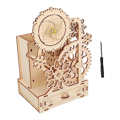 KONTONTY 1 Satz Stifthalter Aus Holz DIY-Puzzle-stifthalter DIY Schreibwarenbehälter DIY-Desktop-Ornament DIY Musik Stifthalter Montage Stiftbehälter Holzhandwerk Brown Hölzern von KONTONTY