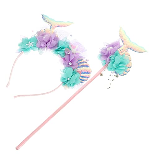 KONTONTY 1 Satz Stirnband-Zauberstab kinderperücken Costumes Fancy Dress Dekorationen Urlaubsquote Flasche einzigartig meerjungfrau Cosplay-Kostüm-Zauberstab Mädchen-Accessoire Plastik KONTONTY 1 Satz Stirnband-Zauberstab kinderperücken Costumes Fancy Dress Dekorationen Urlaubsquote Flasche einzigartig meerjungfrau Cosplay-Kostüm-Zauberstab Mädchen-Accessoire Plastik von KONTONTY