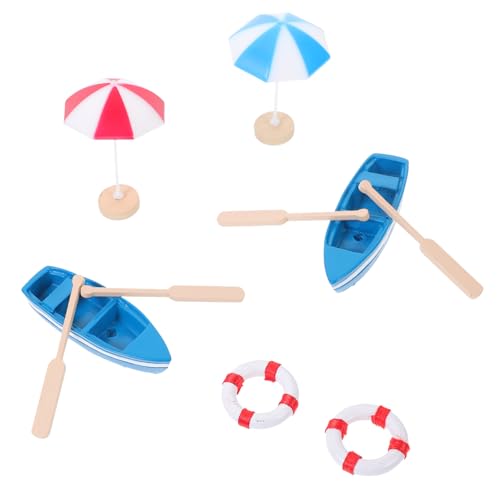 KONTONTY 1 Satz Strand Dekoration Teiliges für Puppenhaus mit Kleinen Booten Sonnenliegen und Schwimmringen für Kreative Strandlandschaften und Rollenspiele KONTONTY 1 Satz Strand Dekoration Teiliges für Puppenhaus mit Kleinen Booten Sonnenliegen und Schwimmringen für Kreative Strandlandschaften und Rollenspiele von KONTONTY