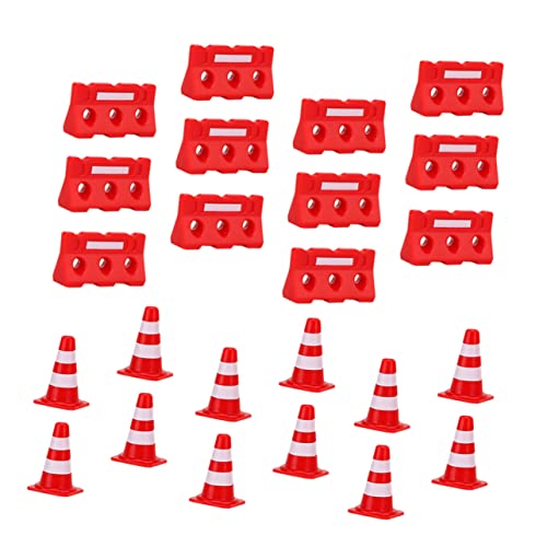 KONTONTY 1 Satz Straßenschild Barrikade Verkehr Garage Kleine Hindernis Sicherheitskegel Fußballkegel Zum Training Zapfen Mini Kinderspielzeug Rot Plastik von KONTONTY