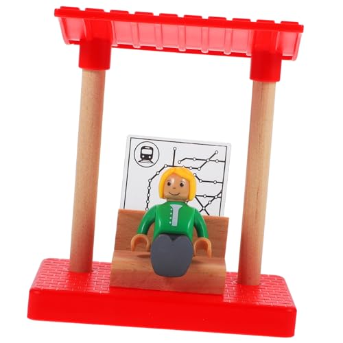 KONTONTY Eisenbahn Schienen Zubehör Holz Mini-bahnsteig Modell Pädagogisches BAU-Spielzeug Für Kinder Simulationsbahnhofsspielzeug KONTONTY Eisenbahn Schienen Zubehör Holz Mini-bahnsteig Modell Pädagogisches BAU-Spielzeug Für Kinder Simulationsbahnhofsspielzeug von KONTONTY