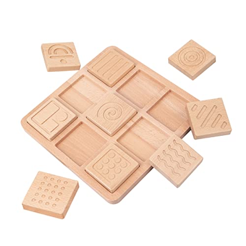 KONTONTY 1 Satz Taktiles Puzzle Sensorisches Sensorisches Für Wiederverwendbares Kinderspielzeug Lustiges Sensorisches Sensorisches Brettspielzeug Holz von KONTONTY