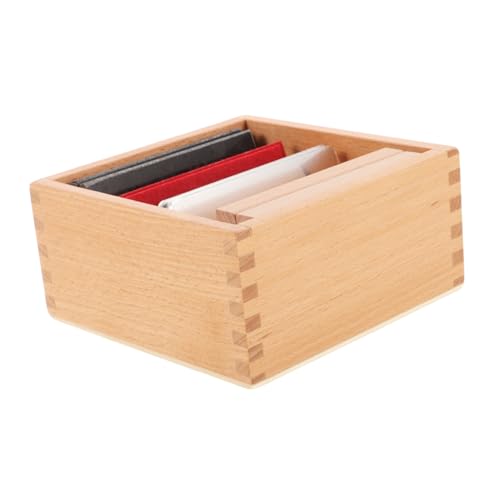 KONTONTY 1 Satz Temperaturerfassungszylinder Montessori-kinderspielzeug Montessori- Für Kleinkinder Montessori Sensorisches Texturbrett Hölzern von KONTONTY