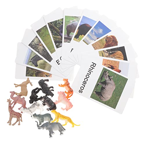KONTONTY 1 Satz Tiermodellkarte Tierspielzeug Für Kleinkinder Tierkarte Lernen Passendes Spiel Für Kleinkind-Matching-Spiel Tierpädagogik Mit Tierfiguren Papier von KONTONTY