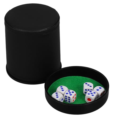 KONTONTY 1 Satz Tragbarem Würfelbecher mit Samtigem Innenfutter und Würfeln Stilvolles Würfelspiel Zubehör für Spieleabende und Partys aus Kunstleder Gefertigt Leise und Komfortabel KONTONTY 1 Satz Tragbarem Würfelbecher mit Samtigem Innenfutter und Würfeln Stilvolles Würfelspiel Zubehör für Spieleabende und Partys aus Kunstleder Gefertigt Leise und Komfortabel von KONTONTY