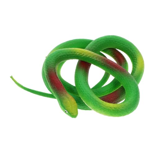 KONTONTY 1 Satz Verdammte Spielzeugschlange Schlangenerkennungsmodell Schlangenfigur Realistisches Schlangenspielzeug Trickspielzeug Für Partys Künstliches Schlangenornament Green PVC von KONTONTY