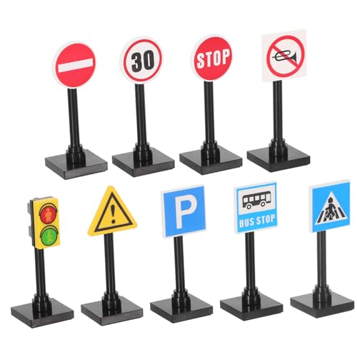 KONTONTY Interaktives Verkehrszeichen-Set Für Kinder Schilder Ampelspielzeug Simulation Stadtbausteine für Jungen Und Mädchen KONTONTY Interaktives Verkehrszeichen-Set Für Kinder Schilder Ampelspielzeug Simulation Stadtbausteine für Jungen Und Mädchen von KONTONTY