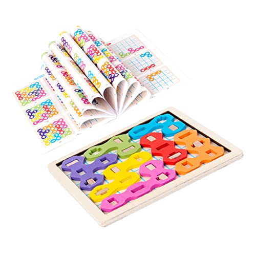 KONTONTY 1 Satz Vorschulspielzeug Puzzle rätselbuch rätsel für Educational Toys Lernspielzeug Holzpuzzle Lernen passendes Holzrätsel hölzern Colorful von KONTONTY