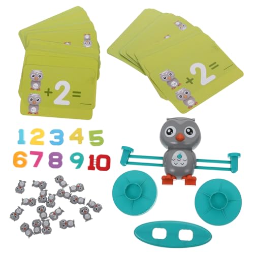 KONTONTY 1 Satz Waagen Ausbalancieren Kleinkinder Spiele Stamm-lernwerkzeug-Spiel Balance Cooles Mathe-Spiel Balance-Mathe-Spiel Stammlernwerkzeug Grey Plastik von KONTONTY