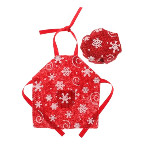 KONTONTY 1 Satz Weihnachtsbücherregal Weihnachtskostüm für Haustiere weihnachtsstrickmütze Spielzeugkleidung Weihnachtskostüm Haustiere Geweih weihnachtsdeko Elfenschürze elf zubehör Stoff von KONTONTY