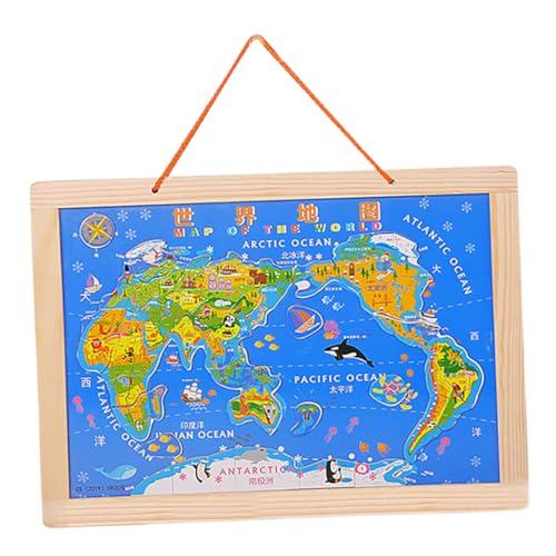KONTONTY 1 Satz Weltkarten -Puzzle interaktive Weltkarte Welträtsel Weltkarte Karten für Holzpuzzle für Kartenrätsel interaktive Kinderkarte hölzern KONTONTY 1 Satz Weltkarten -Puzzle interaktive Weltkarte Welträtsel Weltkarte Karten für Holzpuzzle für Kartenrätsel interaktive Kinderkarte hölzern von KONTONTY