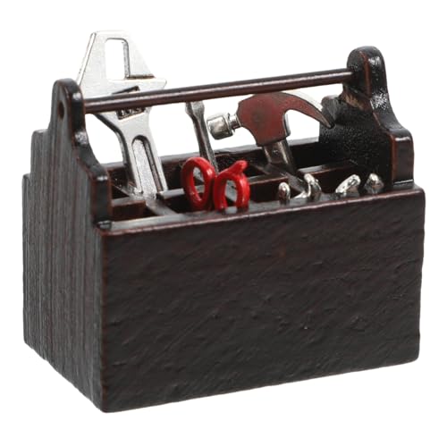 KONTONTY 1 Satz Werkzeugkasten für Puppenhaus Hochwertige und Zubehör für DIY Miniaturmöbel und Dekoration Realistische Mini Szenenaccessoires KONTONTY 1 Satz Werkzeugkasten für Puppenhaus Hochwertige und Zubehör für DIY Miniaturmöbel und Dekoration Realistische Mini Szenenaccessoires von KONTONTY