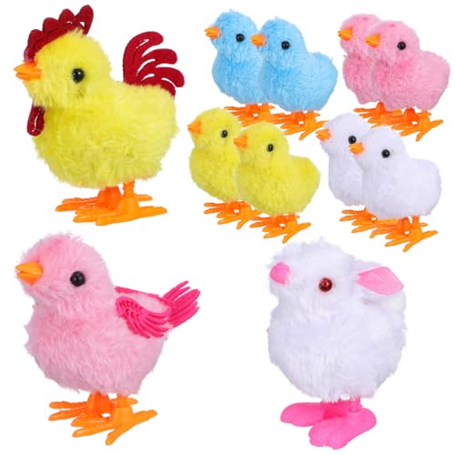 KONTONTY 1 Satz Wind Up Küken Küken Henne Hase Hüpfendes Aufziehspielzeug für Ostern Kindergeburtstage und Partydekorationen Fördert Motorische Fähigkeiten und Fantasie von KONTONTY