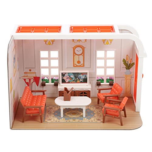KONTONTY 1 Satz Wohnzimmer Spielzeugset mit Möbeln für Realistisches Design Vielseitig Einsetzbar für Puppenhaus Zubehör und Mini Szenen Dekoration von KONTONTY
