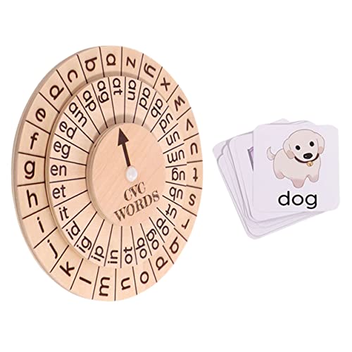 KONTONTY 1 Satz Wortbuchstabierspielzeug Zauberlernspielzeug Briefe Karten Buchstabenrätsel Alphabet-Puzzle- Englische Wörter Lernen Karten Kinderbrief-lernkarten Holz von KONTONTY