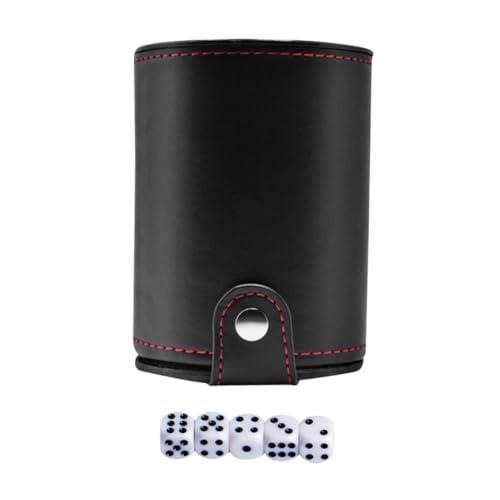 KONTONTY 1 Satz Würfelbecher-Set Würfelstapelbecher Schüttelbecher Requisiten Für Party-tischspiele Glatter Würfelbehälter Spielzubehör Behälter Für Partywürfel Barzubehör Black Pu KONTONTY 1 Satz Würfelbecher-Set Würfelstapelbecher Schüttelbecher Requisiten Für Party-tischspiele Glatter Würfelbehälter Spielzubehör Behälter Für Partywürfel Barzubehör Black Pu von KONTONTY