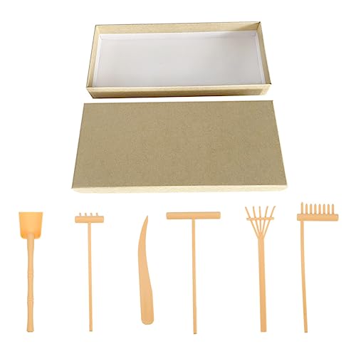 KONTONTY 1 Satz Zen-sandrechen-Set Mini-rechen Für Zen-Garten Bausatz Mini-Zen-sandrechen Meditationsfelsen-Sand-gartengeräte Tiere Handhaben Zen-gartengeräte Schaufel Kessel Plastik Yellow KONTONTY 1 Satz Zen-sandrechen-Set Mini-rechen Für Zen-Garten Bausatz Mini-Zen-sandrechen Meditationsfelsen-Sand-gartengeräte Tiere Handhaben Zen-gartengeräte Schaufel Kessel Plastik Yellow von KONTONTY