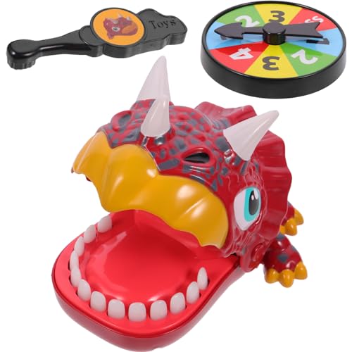 KONTONTY 1 Satz Zum Fingerbeißen Krokodil Zappeln Dinosaurierspielzeug Für Mädchen Fernbedienung Dinosaurier Plüsch Ferngesteuerte Schlange Roboter Zahnbürste Rot Plastik von KONTONTY
