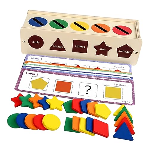 KONTONTY 1 Satz formsortierbox holzspielzeug Toys Sensorisches für Kleinkinder kleinkinderspielzeug versorgen interessantes Kinderspielzeug hölzern Colorful KONTONTY 1 Satz formsortierbox holzspielzeug Toys Sensorisches für Kleinkinder kleinkinderspielzeug versorgen interessantes Kinderspielzeug hölzern Colorful von KONTONTY