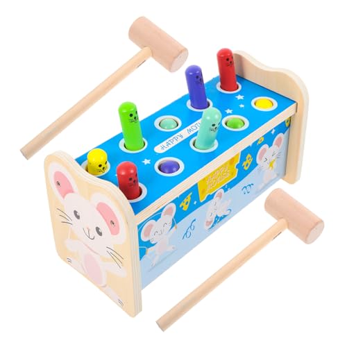 KONTONTY 1 Satz klopfendes interaktives holzspielzeug pädagogisches spielsachen Kinderspiel klopfendes Ballspielzeug hölzern Colorful von KONTONTY